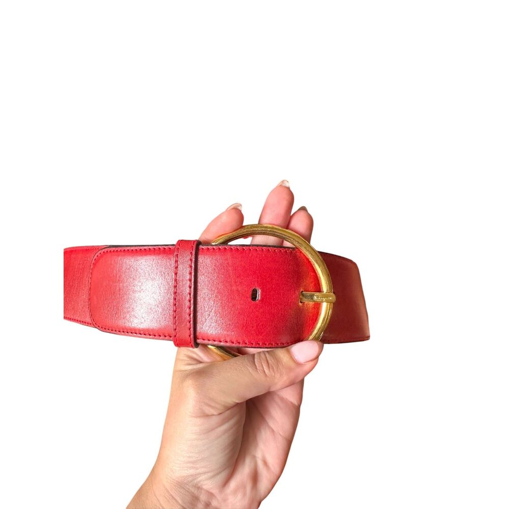 SALVATORE FERRAGAMO Gancini Leather Colorblock Belt Bag VINTAGE - Picture 4 of 6